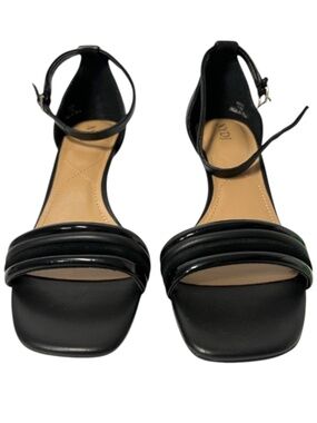 NYDJ Addie Leather Heels Women's Size 7.5 Black
